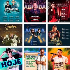Pack Canva Agendas Eventos Shows 3.0 Templates Editáveis 10 Artes + Bônus