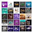 130 Artes para Gospel Mídias Sociais Editáveis Photoshop + Png 3