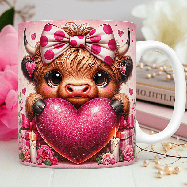 10 Artes para Caneca Dia dos Namorados 3D Vaquinhas Love 3d Arquivos Png 6