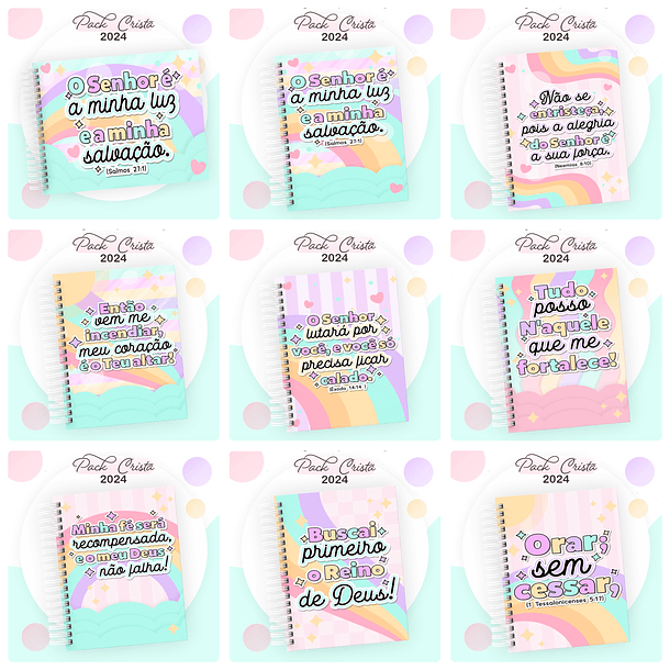 Arquivos Prontos Agenda Caderno 2024 Versículos e Louvores 8