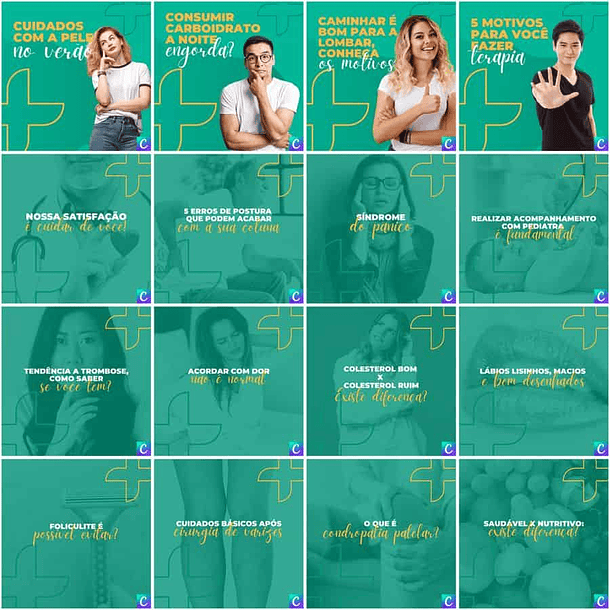 Pack Canva Clinicas Medica Templates Editáveis 200 Artes + Legendas 4