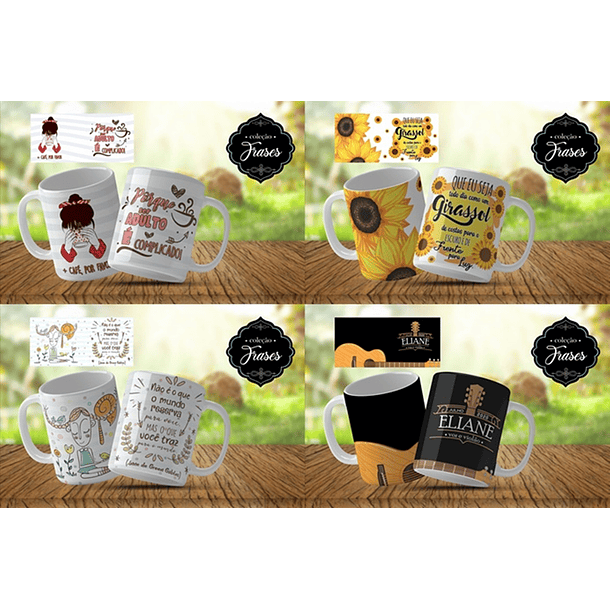 10 Artes para Caneca Frases Editável em Corel Draw 1