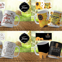 10 Artes para Caneca Frases Editável em Corel Draw