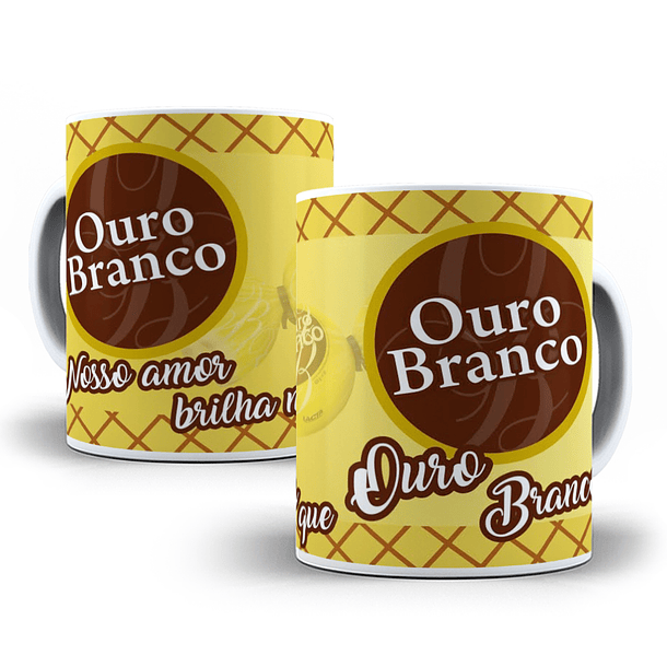 Arte Caneca O Nosso Amor Brilha Mias Que Ouro BrancoArquivo Png