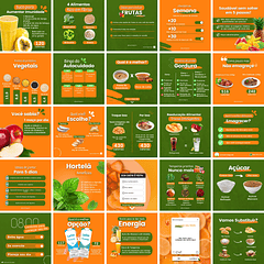 Pack Canva Nutricionista Nutrição 2.0 Templates Editáveis 50 Artes + Bônus