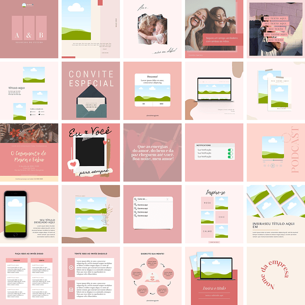 Pack Canva Feed Post Instagram 3.0 Templates Editáveis 100 Artes + Bônus 3