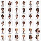 Kit Digital Meninas e Flores 3D Arquivos em Png 3