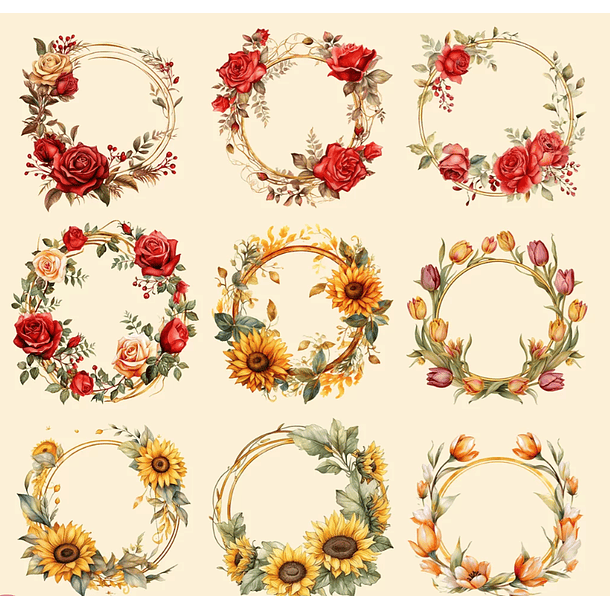 Kit Digital Meninas e Flores 3D Arquivos em Png 7