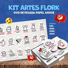 Artes para Papel Arroz Flork Ovo de Páscoa Arquivos Png