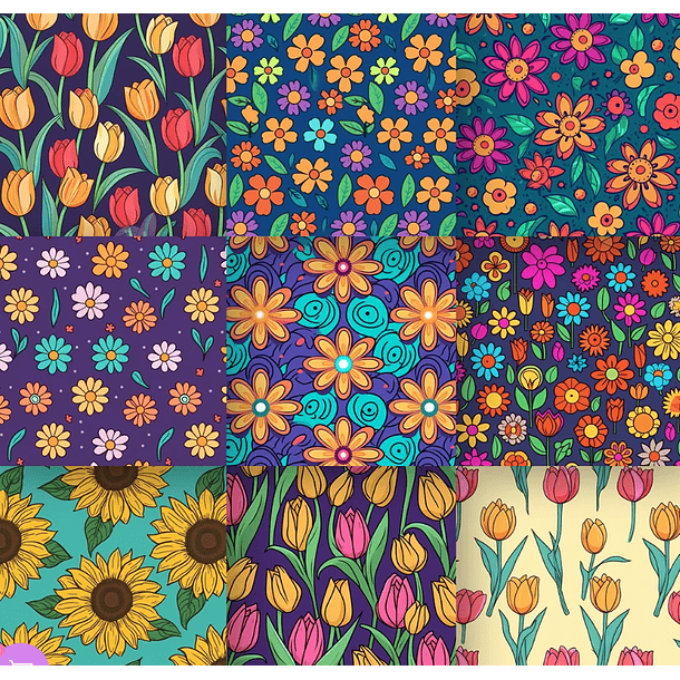 Kit Digital Meninas e Flores 3D Arquivos em Png 8