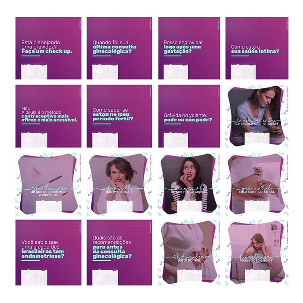 130 Artes para Obstetrícia Mídias Sociais Editáveis Photoshop + Png 5