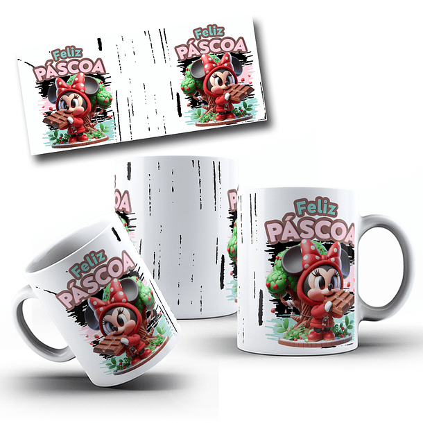 5 Arte para Caneca Páscoa Disney 3d Arquivo Editável 1