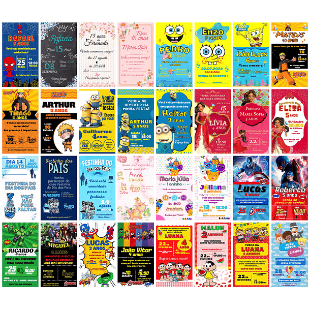 Pack Canva Convites Digitais Lucrativos 5.0 Templates Editáveis 415 Artes 3