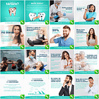 100 Artes Mídias Sociais Odonto Dentista Editáveis Corel Draw 1