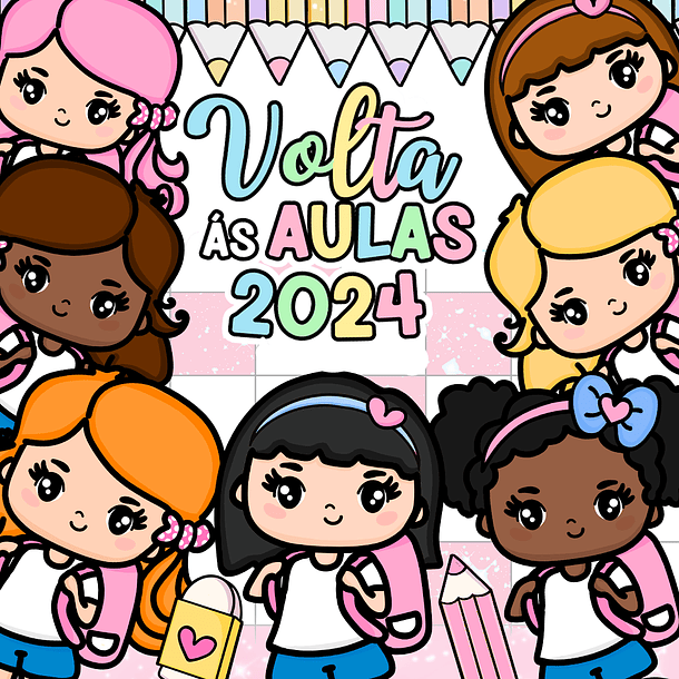 Kit Digital Menininhas Fofas Volta as Aulas Arquivos em Png  1