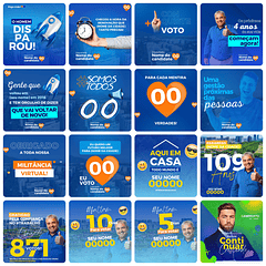 Pack Canva Campanha Política Eleições Templates Editáveis 50 Artes + Bônus