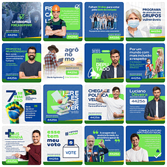 Pack Canva Campanha Política Eleições Templates Editáveis 50 Artes + Bônus