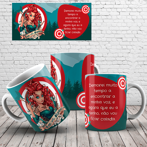 20 Artes para Caneca e Almofada Princesas Arquivo em Jpg 1