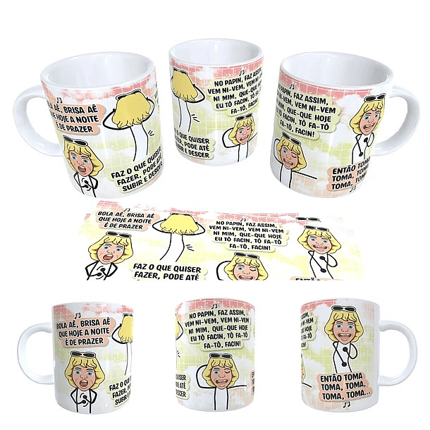 Arte Caneca Bola Aê, Brisa AÊ Que Hoje a noite é do Prazer 1