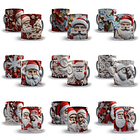 42 Artes para Caneca Papai Noel 3d Arquivo em Jpg   4