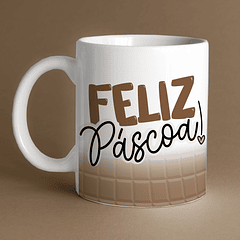 Arte Caneca Feliz Páscoa! Arquivo Png