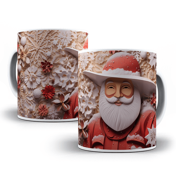 42 Artes para Caneca Papai Noel 3d Arquivo em Jpg   10