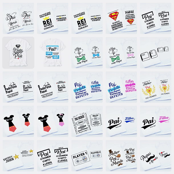 Artes Caneca Dia dos Pais Camisa Almofadas Completo Arquivos Jpg Png + Mockups  15