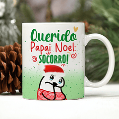 Arte Caneca Querido Papai Noel Socorro Arquivo Png
