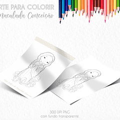 Kit Digital Santinhos para Colorir Arquivos em Png
