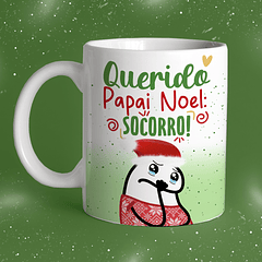 Arte Caneca Querido Papai Noel Socorro Arquivo Png