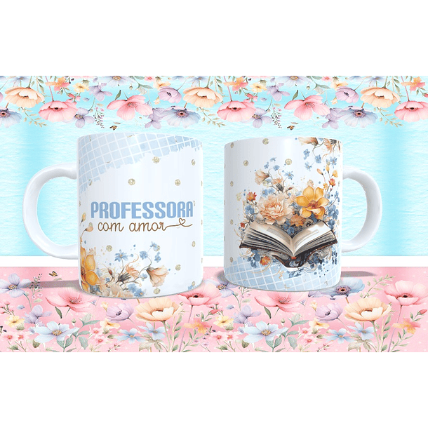 4 Arte para Caneca Professora Arquivo Editável 4