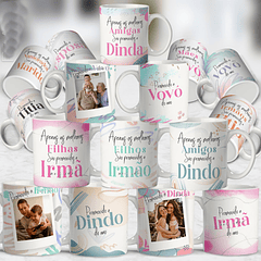 20 Artes para Caneca Promovido Família Arquivo Editável