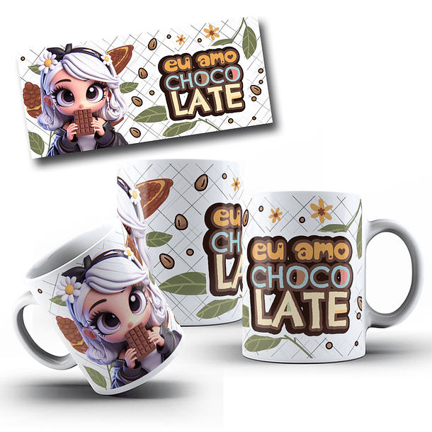 5 Arte para Caneca Páscoa Chocolatra Arquivo em Jpg 4