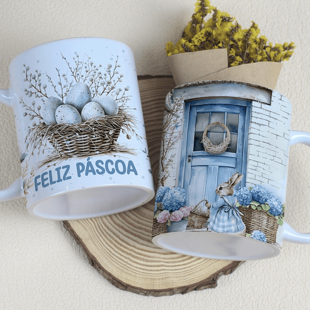 6 Arte para Caneca Coelhinho Páscoa Arquivo Editável 5