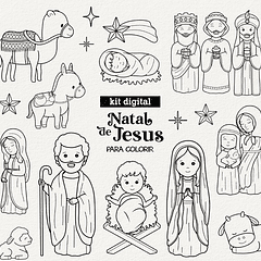 Kit Digital Natal de Jesus Arquivos em Png 