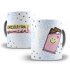 Arte Caneca Chocólatra Assumida! Arquivo Png