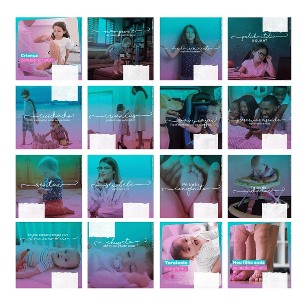 130 Artes para Pediatras Mídias Sociais Editáveis Photoshop + Png 3