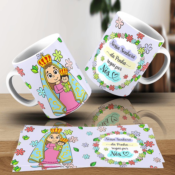 20 Artes para Caneca Santinhos Religião Arquivo em Jpg 16