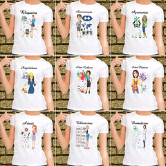 58 Artes para Camisa Cursos e Profissões Editável em Corel Draw