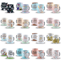 Mega Pacote Artes para Caneca Páscoa Arquivo em Jpge/Png
