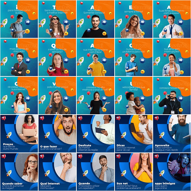 Pack Canva Provedor de Internet Templates Editáveis 200 Artes + Legendas 3