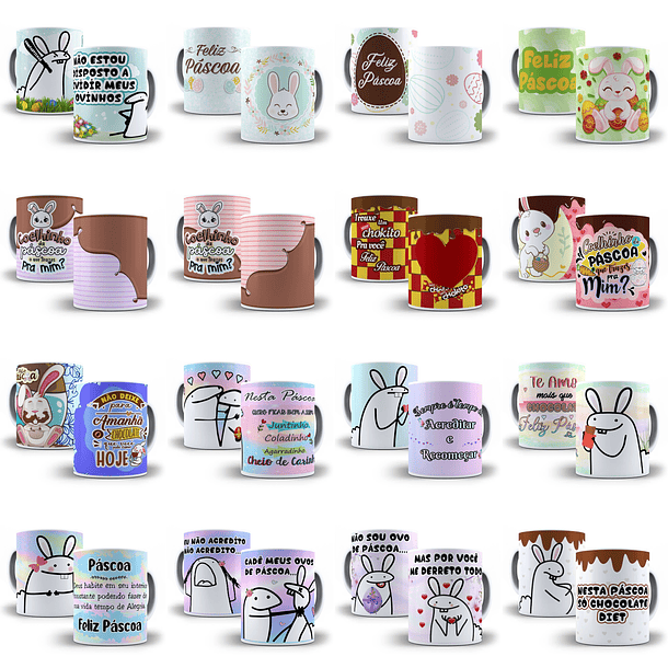 Mega Pacote Artes para Caneca Páscoa Arquivo em Jpge/Png 6
