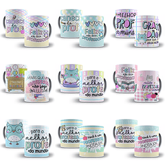 10  Artes Caneca Dia dos Professores  Sublimação Arquivos em Corel Draw 