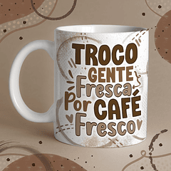 Arte Caneca Troco Gente Fresca Por Café Fresco  Arquivo Png