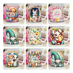 100 Artes Caneca Feliz Páscoa 3d Arquivos Png