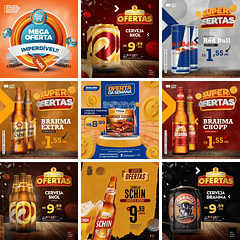 25 Artes Mídias Sociais Ofertas Promoção Editáveis Photoshop + Png