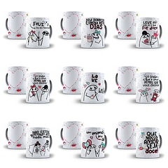 15 Artes Caneca Flork Dia dos Namorados Com 3 Fotos Arquivos Sublimação Jpg Png