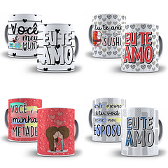10 Artes para Caneca Namorados Arquivo em Jpge/Png