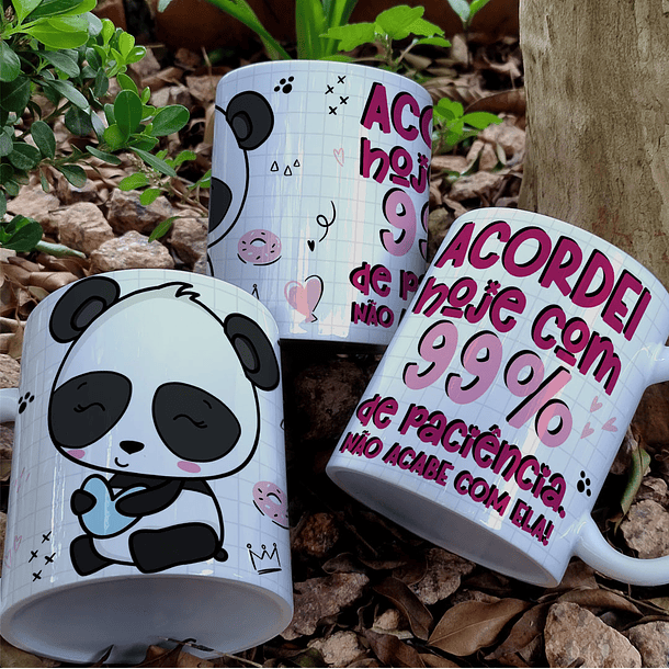 4 Artes para Caneca Panda Sarcástico Arquivo Editável 2