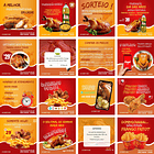 Pack Canva Frango Assado e Frito Templates Editáveis 100 Artes + Bônus 1
